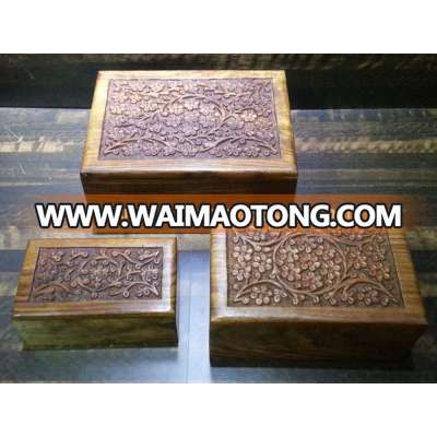 3031 Hand carved Wooden Urns Wood Urns Wooden Cremation Urns