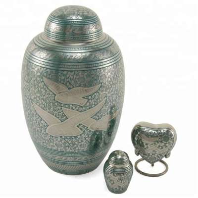 Brass cremation urn Going Home