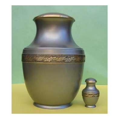 Ashe urn hand carving with color finish