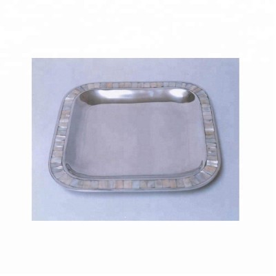 Aluminium Square Tray with pasted shell