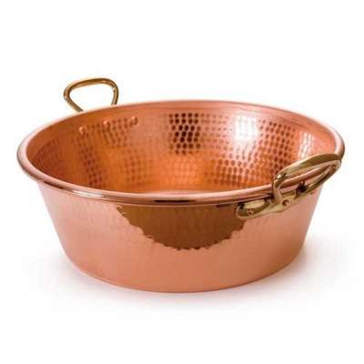 Copper bucket with hammered